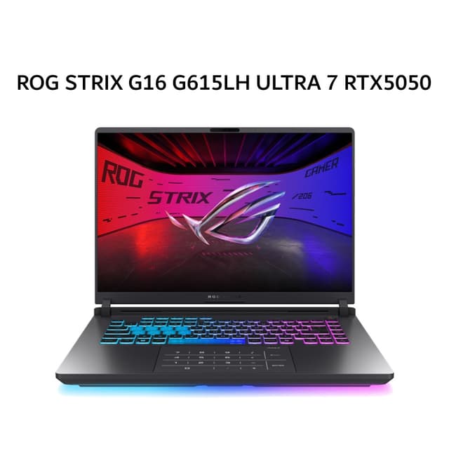 ASUS ROG STRIX G16 G615LH ULTRA 7 255HX RTX5050 8GB/ 16GB 512GB W11+OHS+M365B 16.0WQXGA 240HZ (BOX MOU) GRY -I7N55C6G-HM