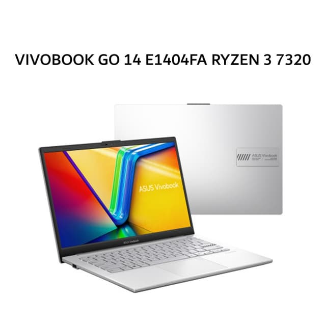 ASUS VIVOBOOK GO 14 E1404FA RYZEN 3 7320 8GB 512GB W11+OHS+M365B 14.0FHD SLV -FHD352M