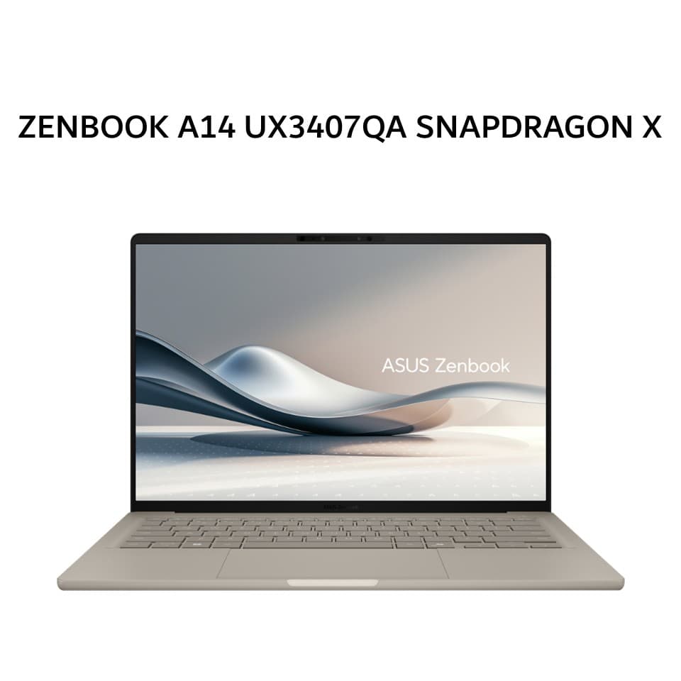 ASUS ZENBOOK A14 UX3407QA SNAPDRAGON X X126100 16GB 1TB W11+OHS+O356 14.0WUXGA IPS BEIGE -IPSP111M