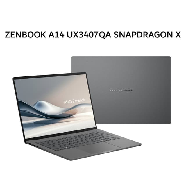 ASUS ZENBOOK A14 UX3407QA SNAPDRAGON X X126100 16GB 1TB W11+OHS+O356 14.0WUXGA IPS GRY -IPSP112M