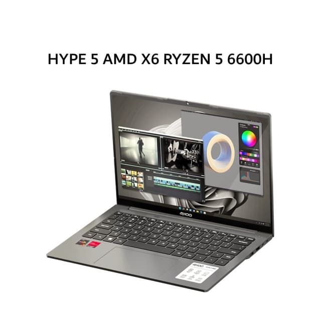 AXIOO HYPE 5 AMD X6 RYZEN 5 6600H 16GB 256GB W11 14.0FHD IPS BLIT GRY