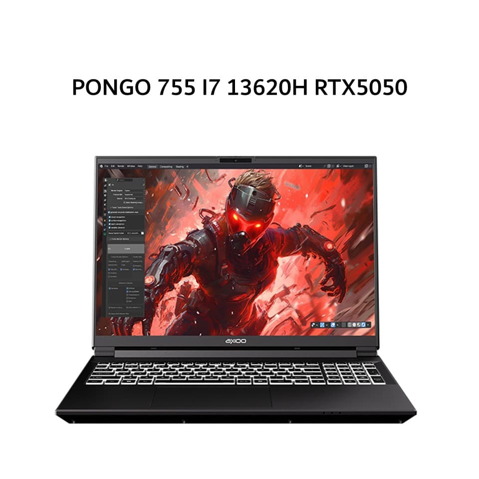 AXIOO PONGO 755 I7 13620H RTX5050 8GB/ 16GB 512GB DOS 16.0WUXGA 165HZ 100SRGB RGB 3Y GRY