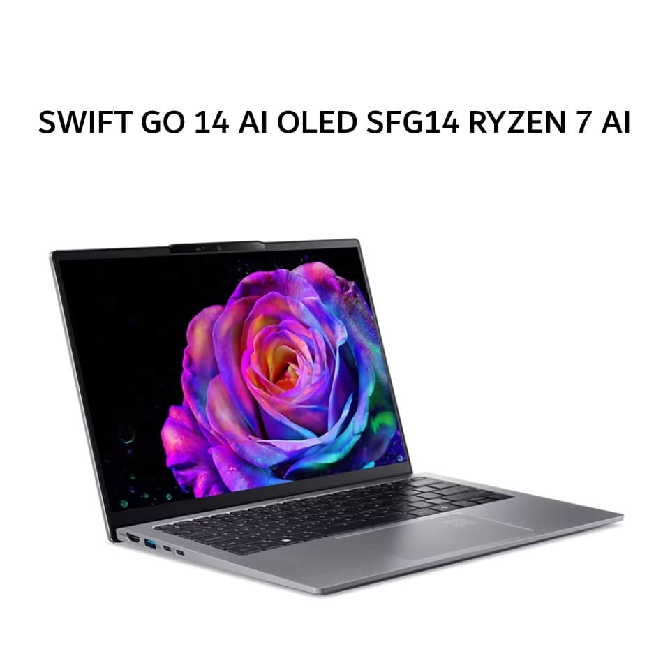 ACER SWIFT GO 14 AI OLED SFG14 RYZEN 7 AI 350 32GB 1TB W11+OHS+M365B 14.0 3K SLV -64.R3PS