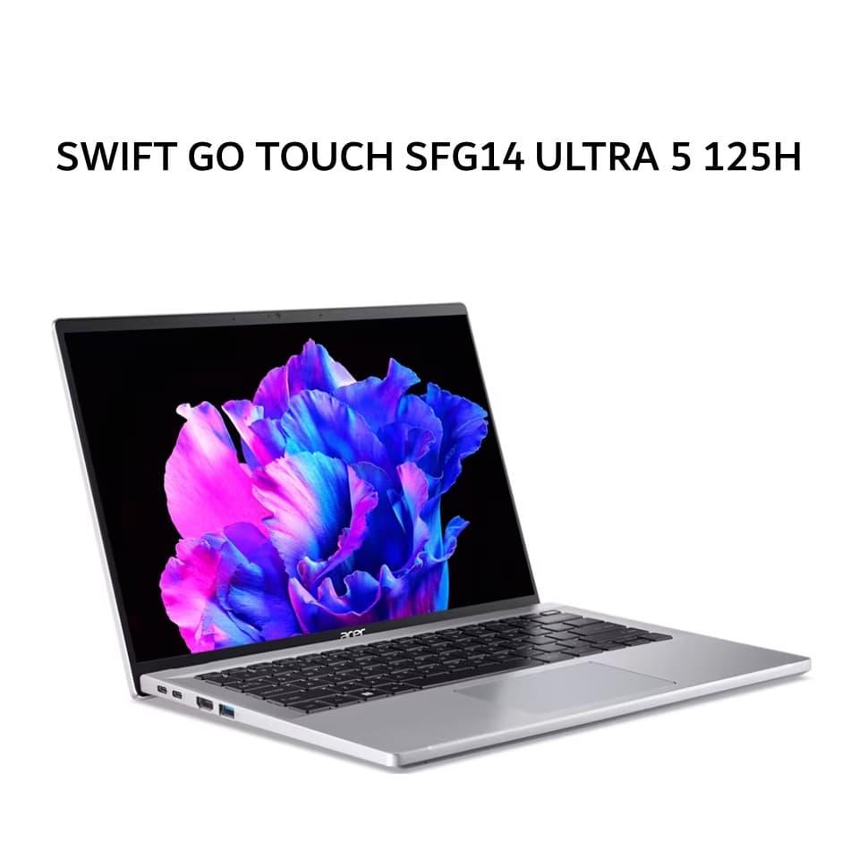 ACER SWIFT GO TOUCH SFG14 ULTRA 5 125H 32GB 512GB W11+OHS 14.0WUXGA 100SRGB EVO 2Y+ADP SLV -73T.5184