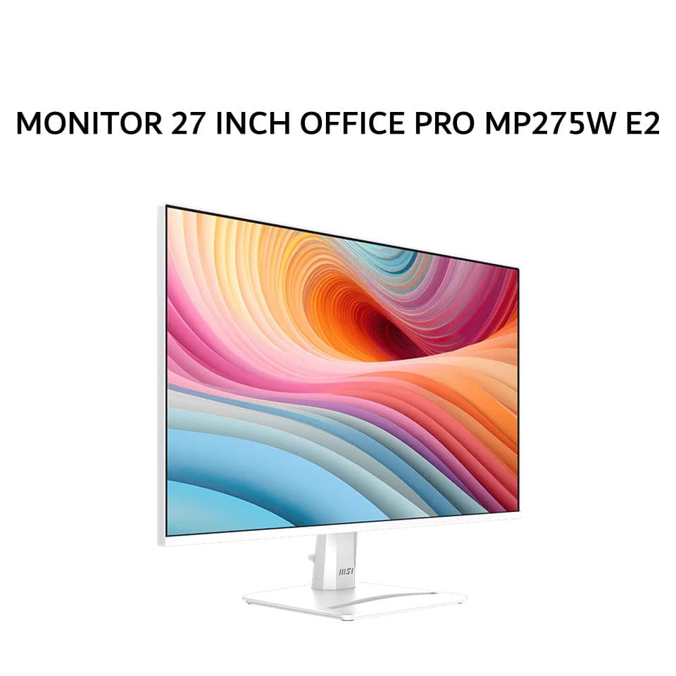 MSI MONITOR 27 INCH OFFICE PRO MP275W E2 IPS FHD 1080P 1MS 120HZ SPEAKER WHITE 3Y