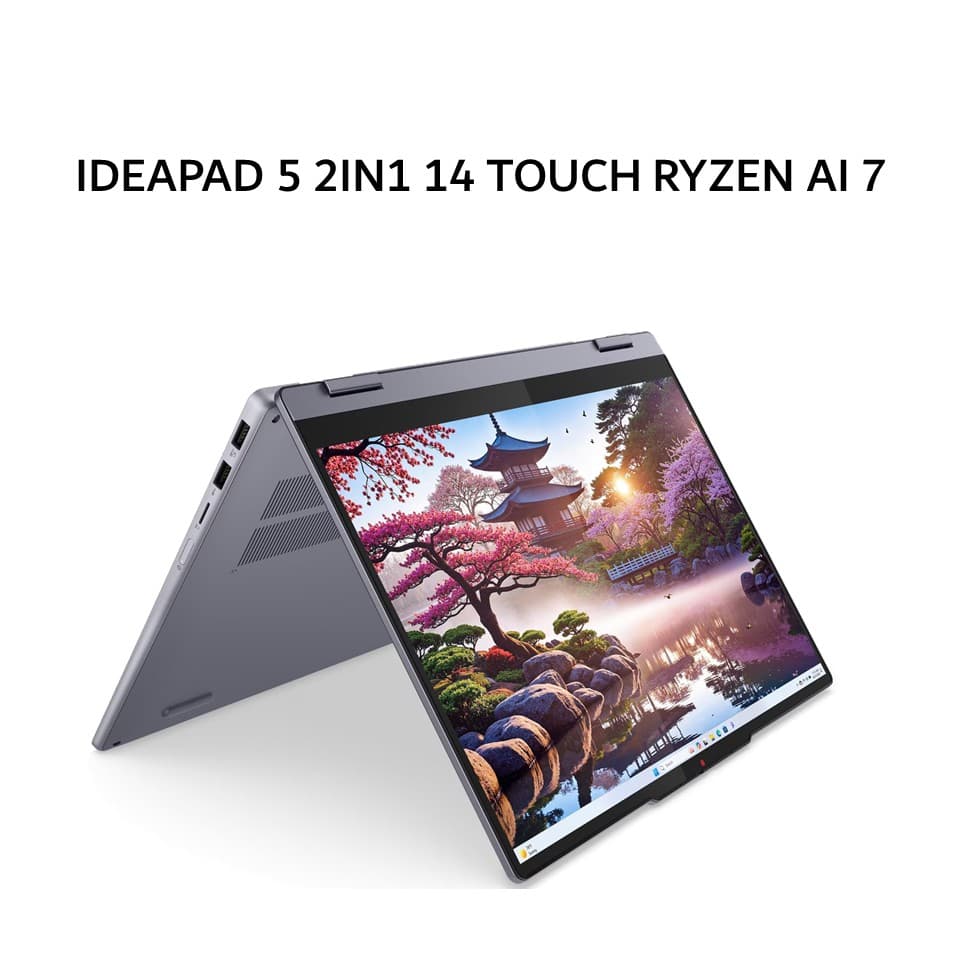 LENOVO IDEAPAD 5 2IN1 14 OLED TOUCH RYZEN AI 7 350 16GB 512GB W11+OHS+M365B 14.0WUXGA PEN 2Y+2ADP GRY -66ID