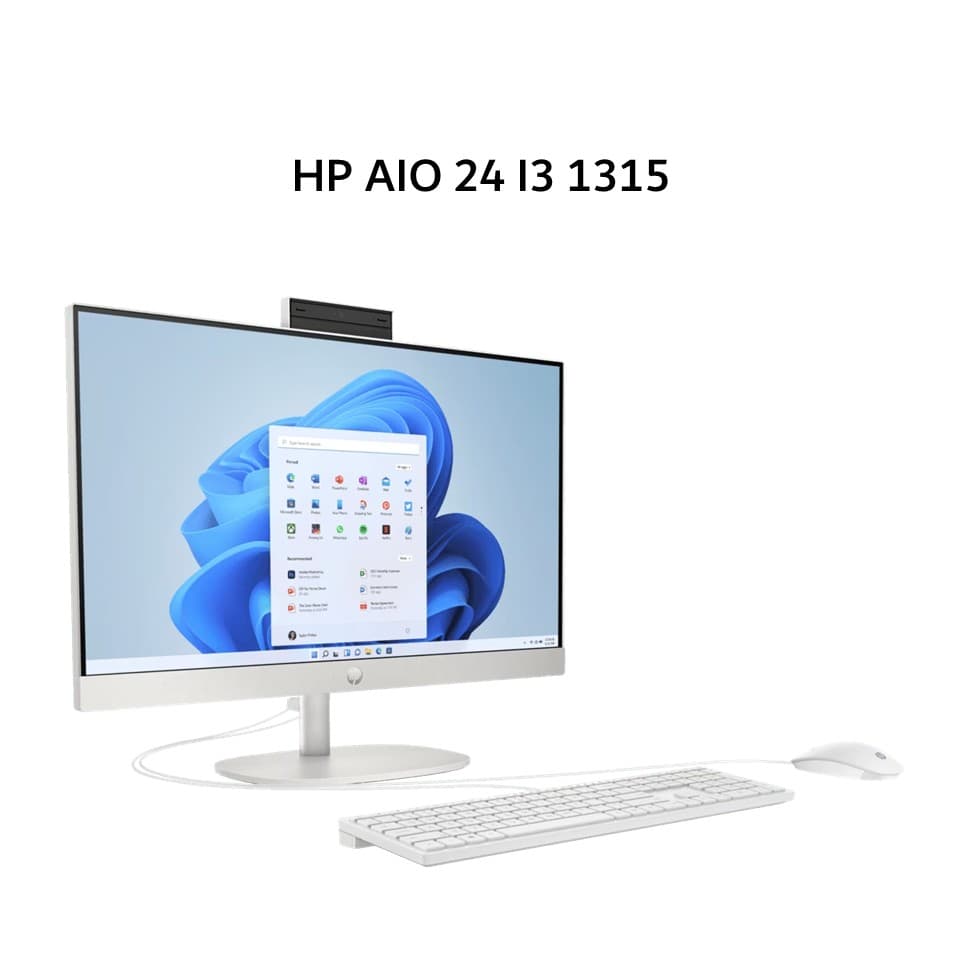 HP AIO 24 I3 1315 8GB 512GB W11+OHS 23.8FHD IPS WHT -CR0200D