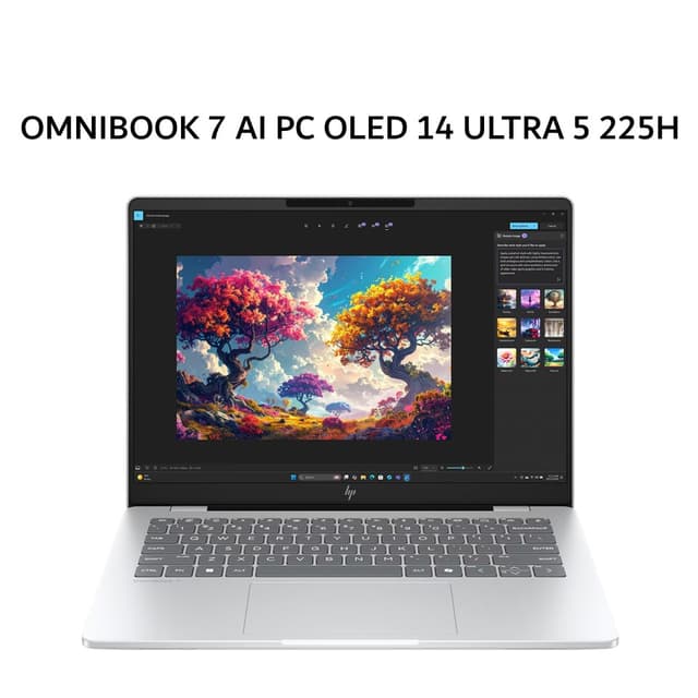 HP OMNIBOOK 7 AI PC OLED 14 ULTRA 5 225H 16GB 512GB W11+OHS+M365B 14.0 2K 2Y+2ADP SLV -FR0222TU