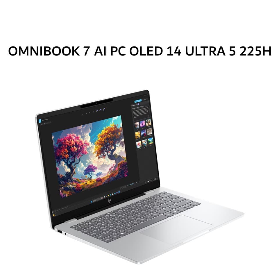 HP OMNIBOOK 7 AI PC OLED 14 ULTRA 5 225H 16GB 512GB W11+OHS+M365B 14.0 2K 2Y+2ADP SLV -FR0222TU