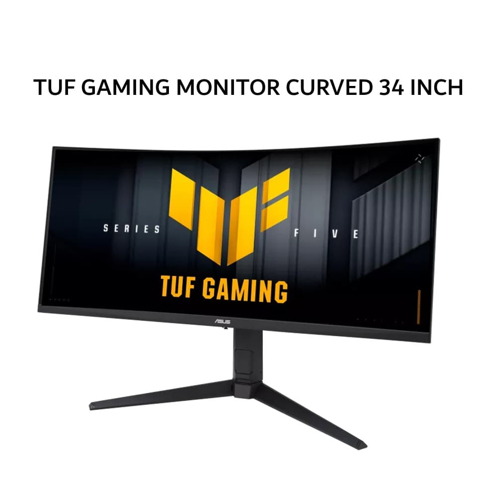 ASUS GAMING MONITOR 34 INCH TUF GAMING VG34WQML5A CURVED FAST VA WQHD 1440P 0.5MS UP250HZ HDR400 ERGONOMIC 3Y