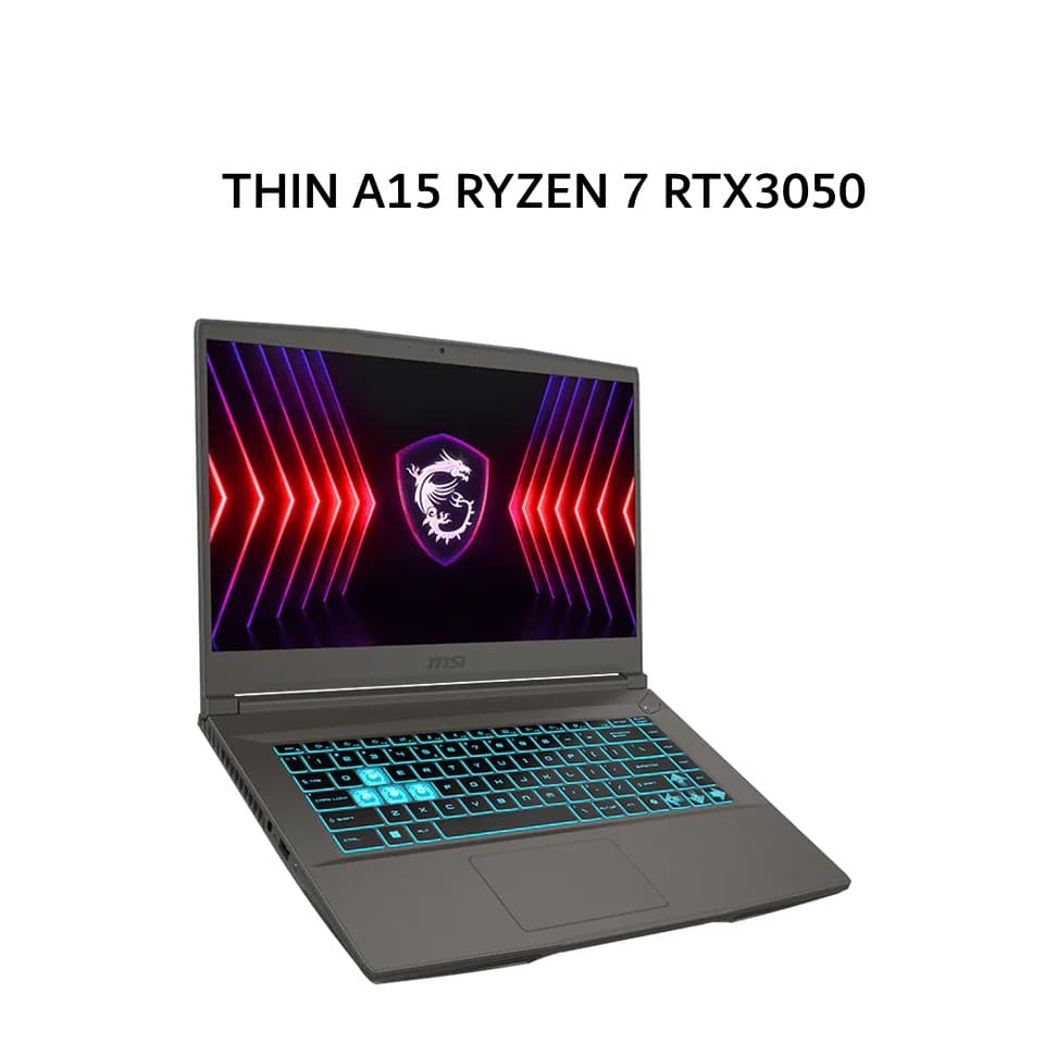 MSI THIN A15 RYZEN 7 7735HS RTX3050 4GB/ 8GB 512GB W11 15.6FHD 144HZ BLIT 2Y GRY -B7UC.664