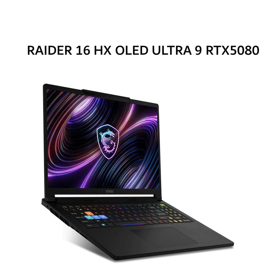 MSI RAIDER 16 HX OLED ULTRA 9 275HX RTX5080 16GB/ 16GB 1TB W11+OHS+M365B 16.0WQHD 240HZ 24ZRGB 3Y+ADP BLK -B2WI.023