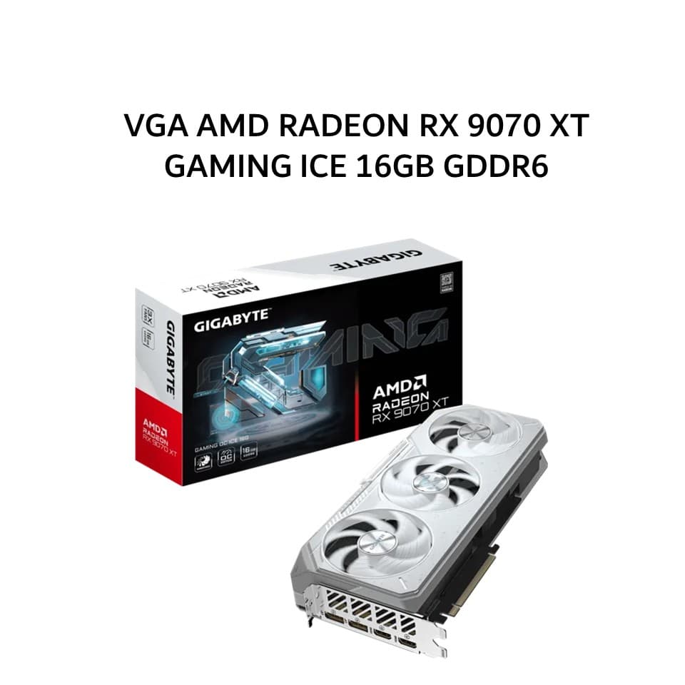 GIGABYTE VGA AMD RADEON RX 9070 XT GAMING ICE 16GB GDDR6 OC 3Y