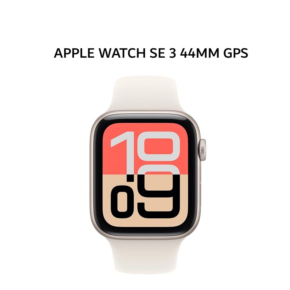 APPLE WATCH SE 3 44MM GPS STARLIGHT ALUMINIUM CASE WITH STARLIGHT SPORT BAND S/M