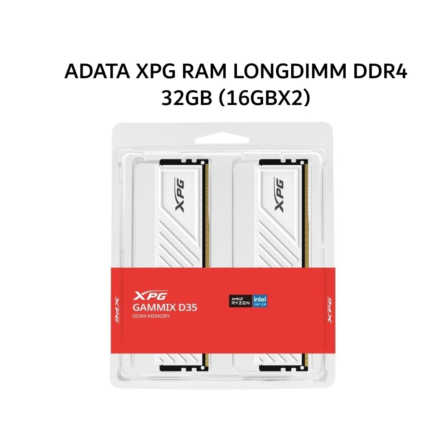 ADATA XPG RAM LONGDIMM DDR4 32GB (16GBX2) 3200MHZ GAMMIX D35 WHITE
