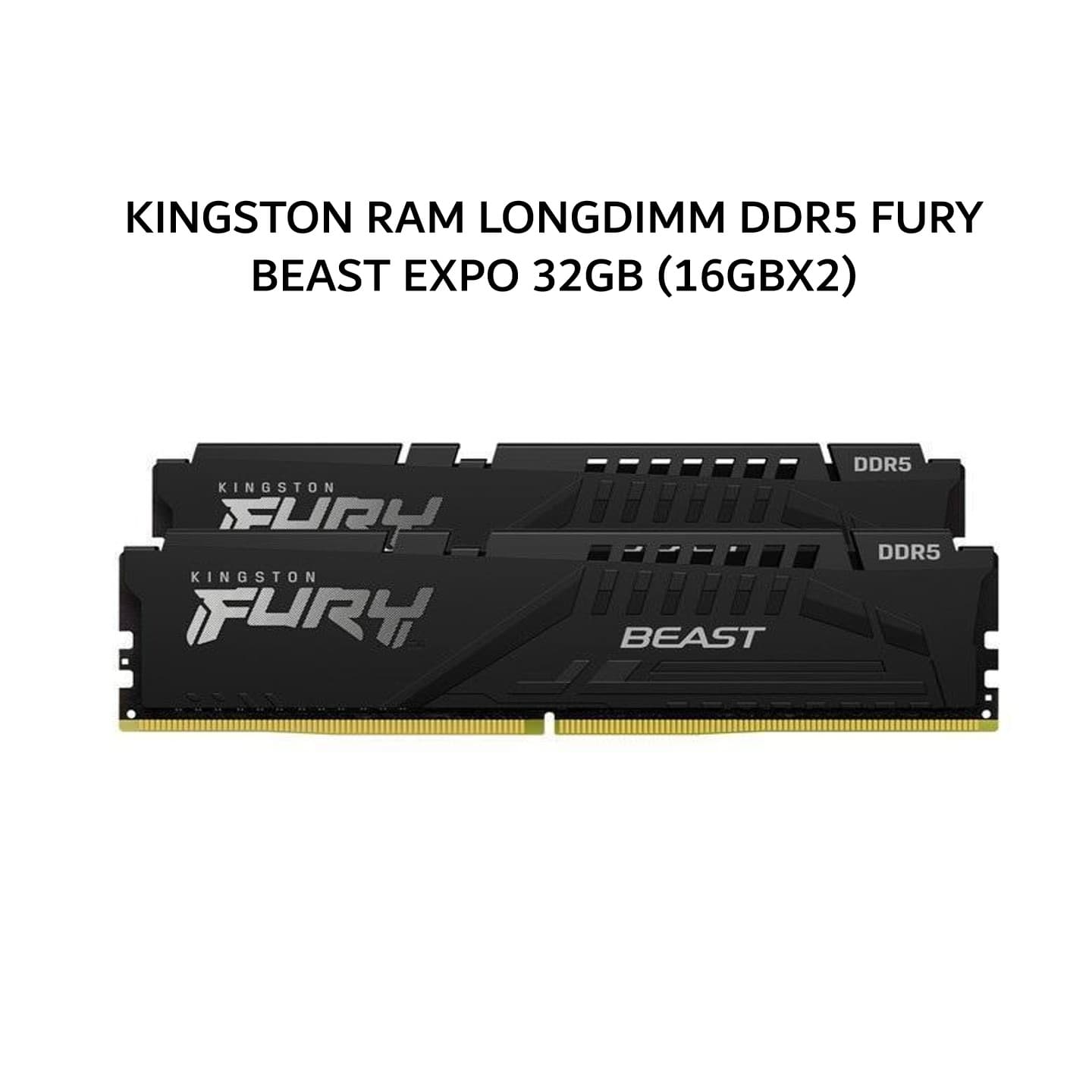 KINGSTON RAM LONGDIMM DDR5 FURY BEAST EXPO 32GB (16GBX2) 6000MHZ CL36 BLACK - KF560C36BBE2K2-32