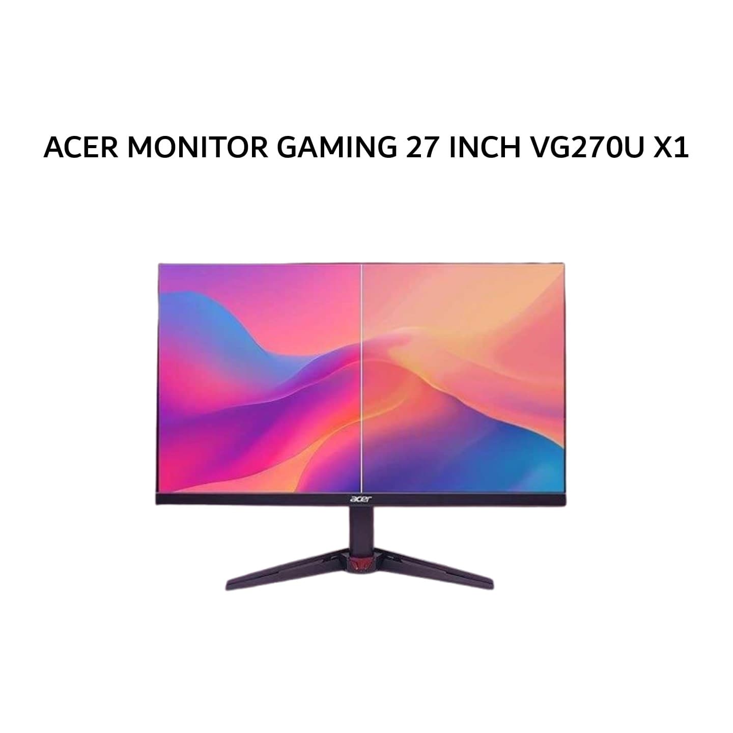 ACER MONITOR GAMING 27 INCH VG270U X1 IPS FHD 1080P 0.5MS 200HZ HDR10 DP HDMI SPEAKER ERGONOMICS 3Y SERVICE + 1Y AADP