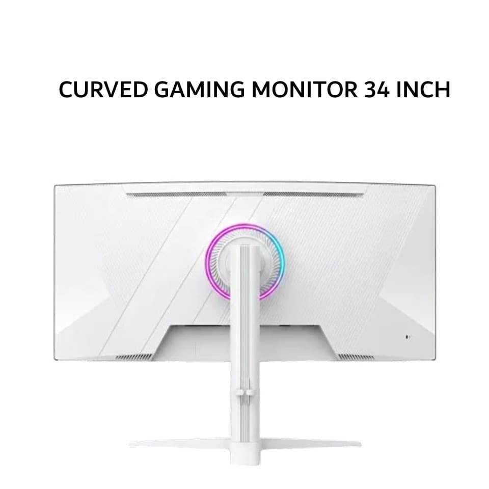 DIGITAL ALLIANCE CURVED GAMING MONITOR 34 INCH 1500R UWQHD 2K 1440P 1MS 240HZ WHITE DP HDMI MX340 2Y