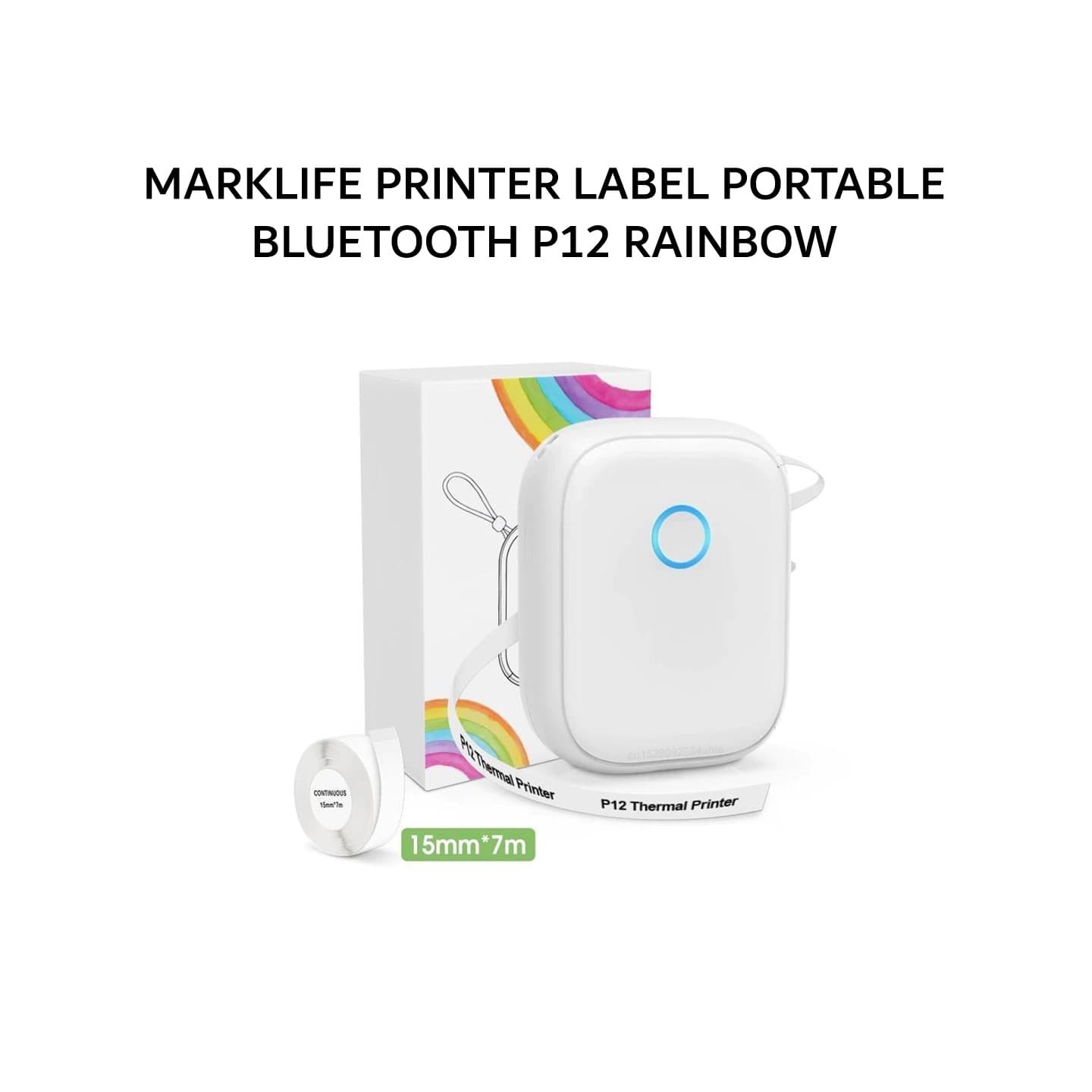 MARKLIFE PRINTER LABEL PORTABLE BLUETOOTH P12 RAINBOW 1Y