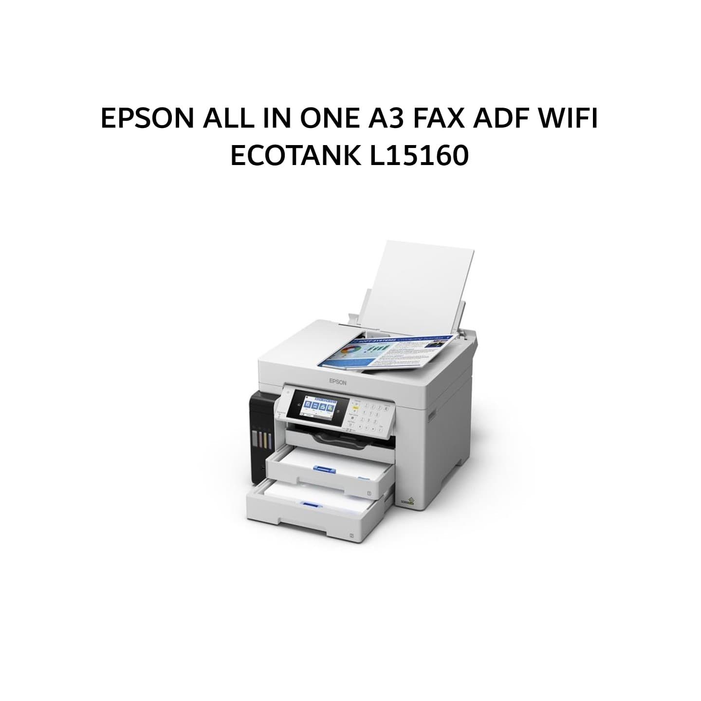 EPSON ALL IN ONE A3 FAX ADF WIFI ECOTANK L15160 2Y