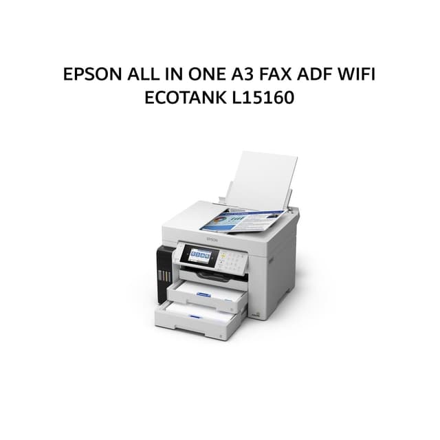 EPSON ALL IN ONE A3 FAX ADF WIFI ECOTANK L15160 2Y