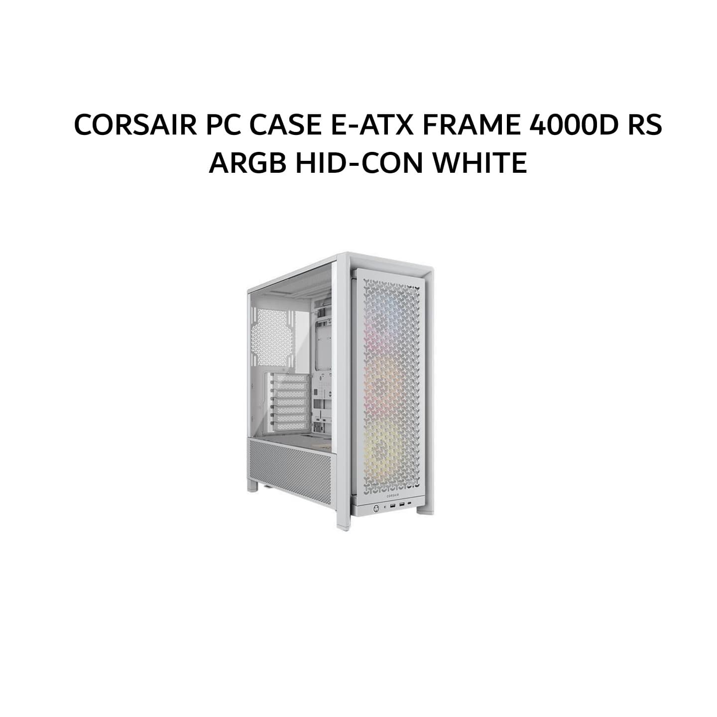 CORSAIR PC CASE E-ATX FRAME 4000D RS HID-CON (3X 120MM RS120 FANS) WHITE 2Y