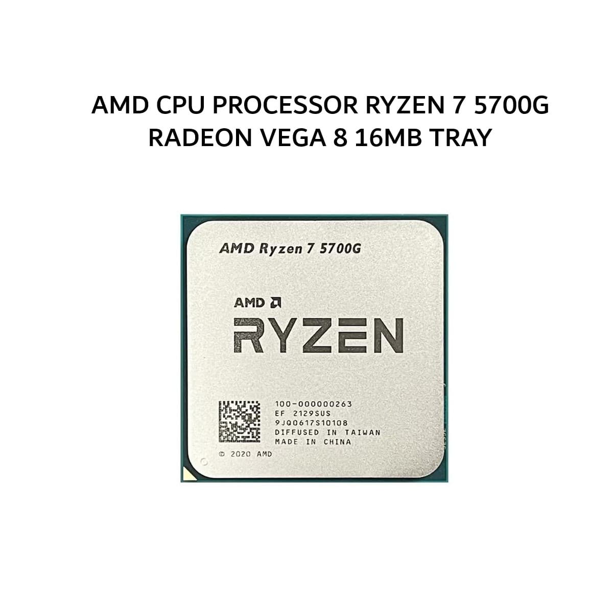 AMD CPU PROCESSOR RYZEN 7 5700G RADEON VEGA 8 (8C/16T + 3.8-4.6GHZ) 16MB CACHE TDP 65W AM4 TRAY