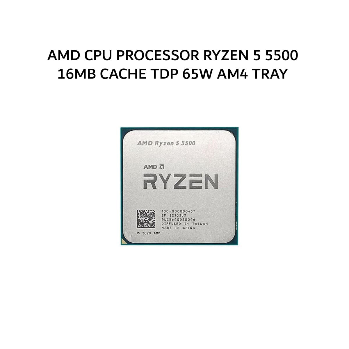 AMD CPU PROCESSOR RYZEN 5 5500 (6C/12T + 3.6-4.2GHZ) 16MB CACHE TDP 65W AM4 TRAY