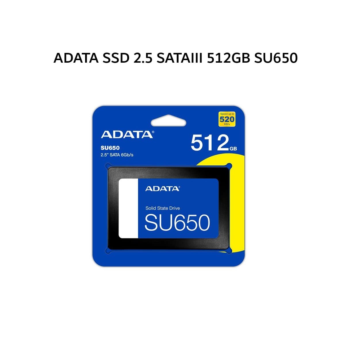 ADATA SSD 2.5 SATAIII 512GB SU650 3Y - UP TO 520 MB/S