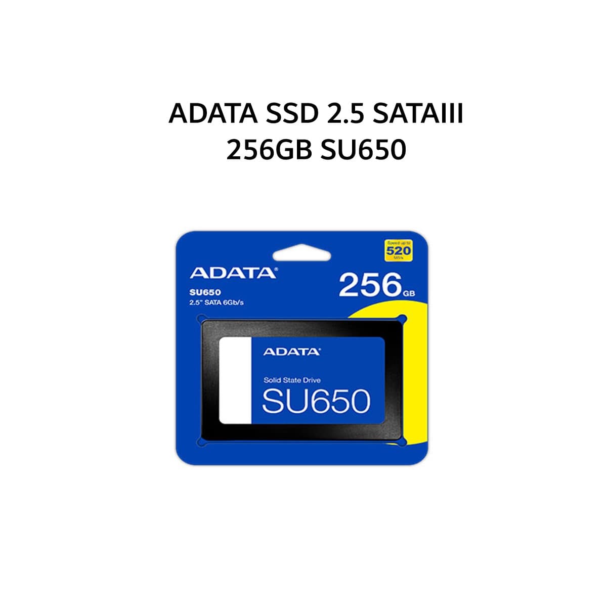 ADATA SSD 2.5 SATAIII 256GB SU650 3Y - UP TO 520 MB/S