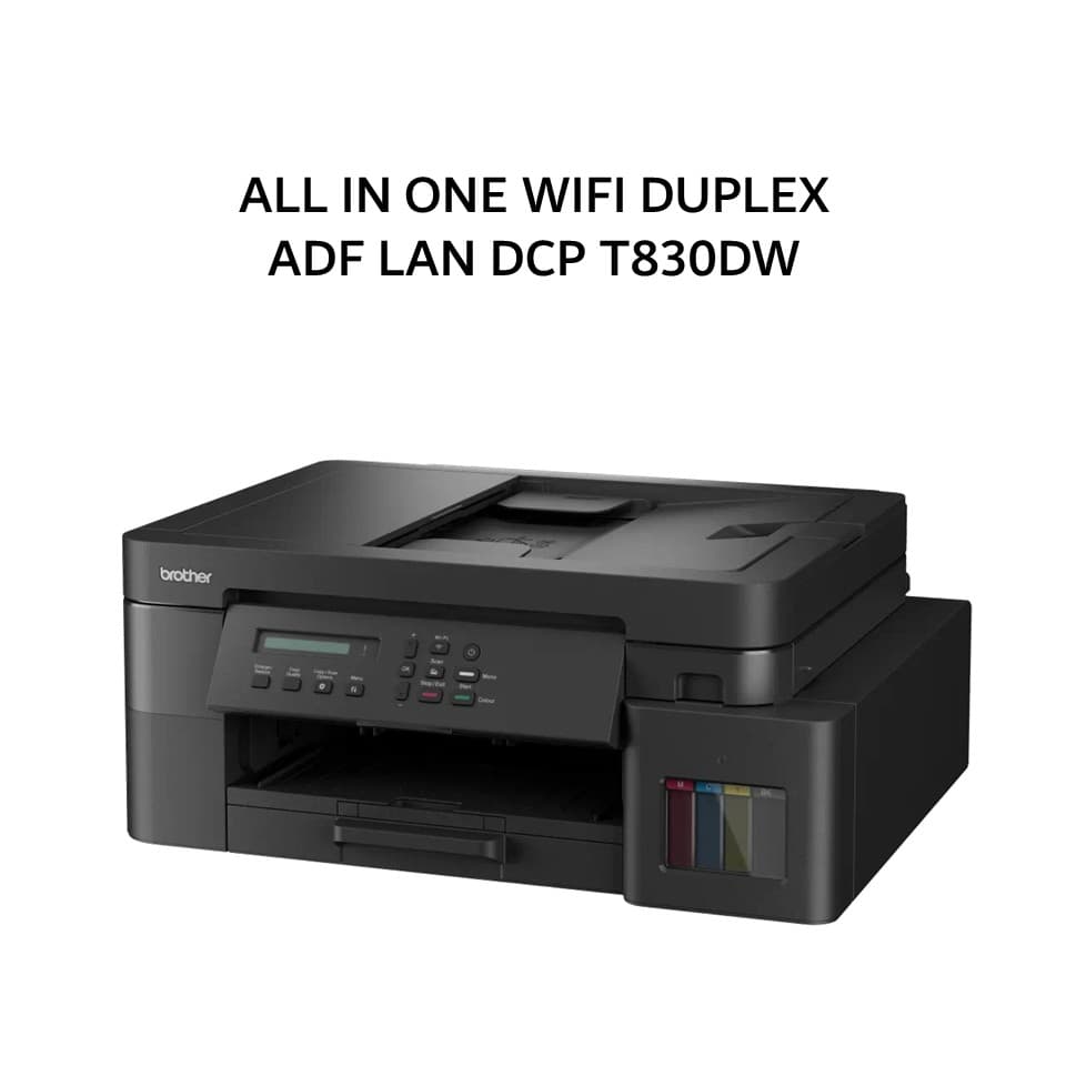 BROTHER ALL IN ONE WIFI DUPLEX ADF LAN DCP T830DW 3Y