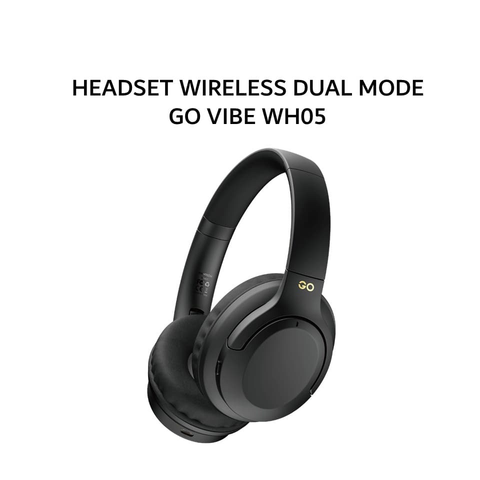 FANTECH HEADSET BLUETOOTH WIRELESS DUAL MODE GO VIBE WH05 BLACK