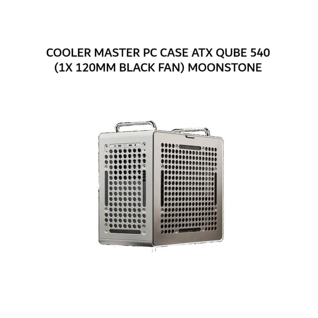 COOLER MASTER PC CASE ATX QUBE 540 (1X 120MM BLACK FAN) MOONSTONE 2Y