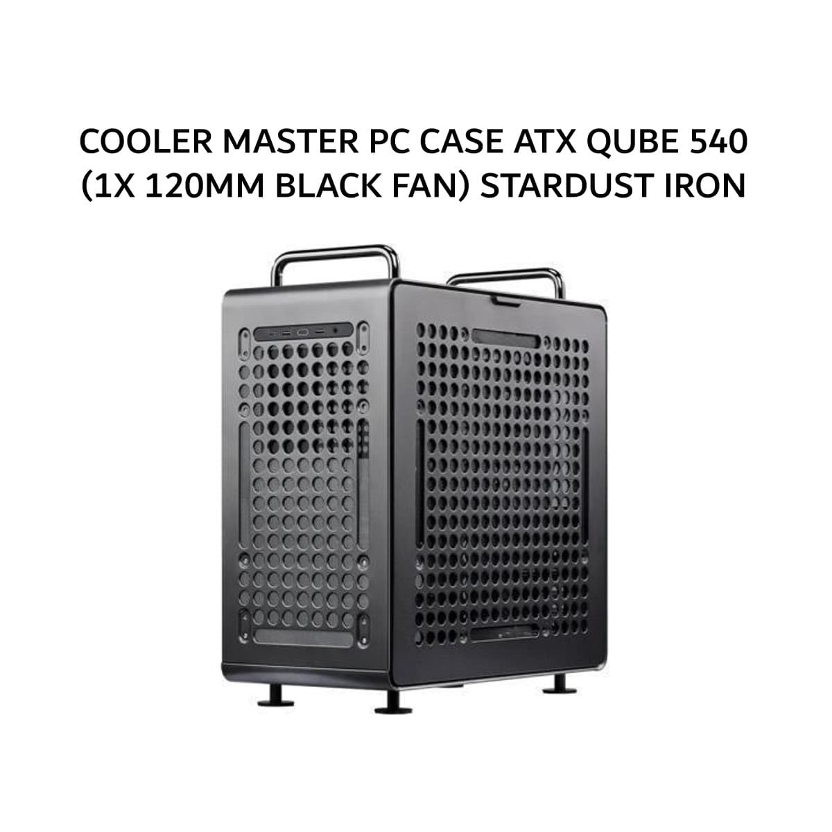 COOLER MASTER PC CASE ATX QUBE 540 (1X 120MM BLACK FAN) STARDUST IRON 2Y