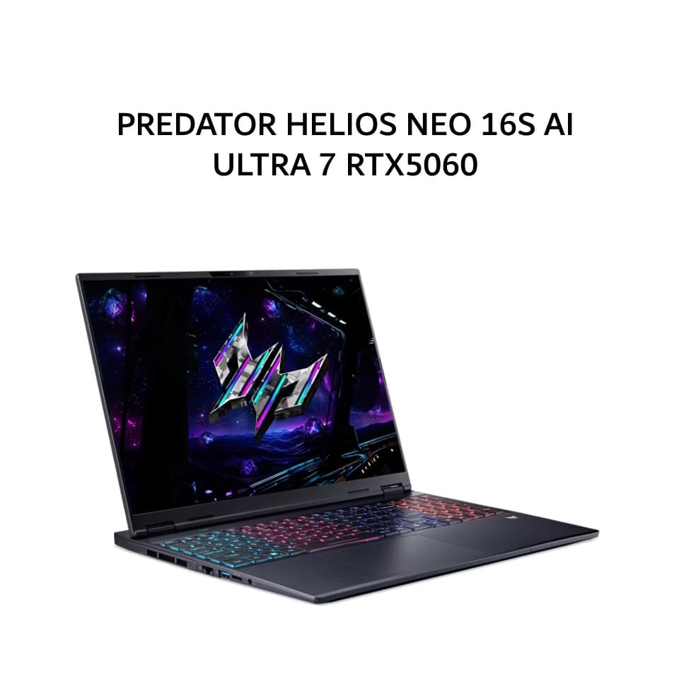 ACER PREDATOR HELIOS NEO 16S AI OLED ULTRA 7 356H RTX5060 8GB/ 16GB 1TB W11+OHS+M365B 16.0WQXGA 165HZ RGB 3Y+ADP -I51.74JU
