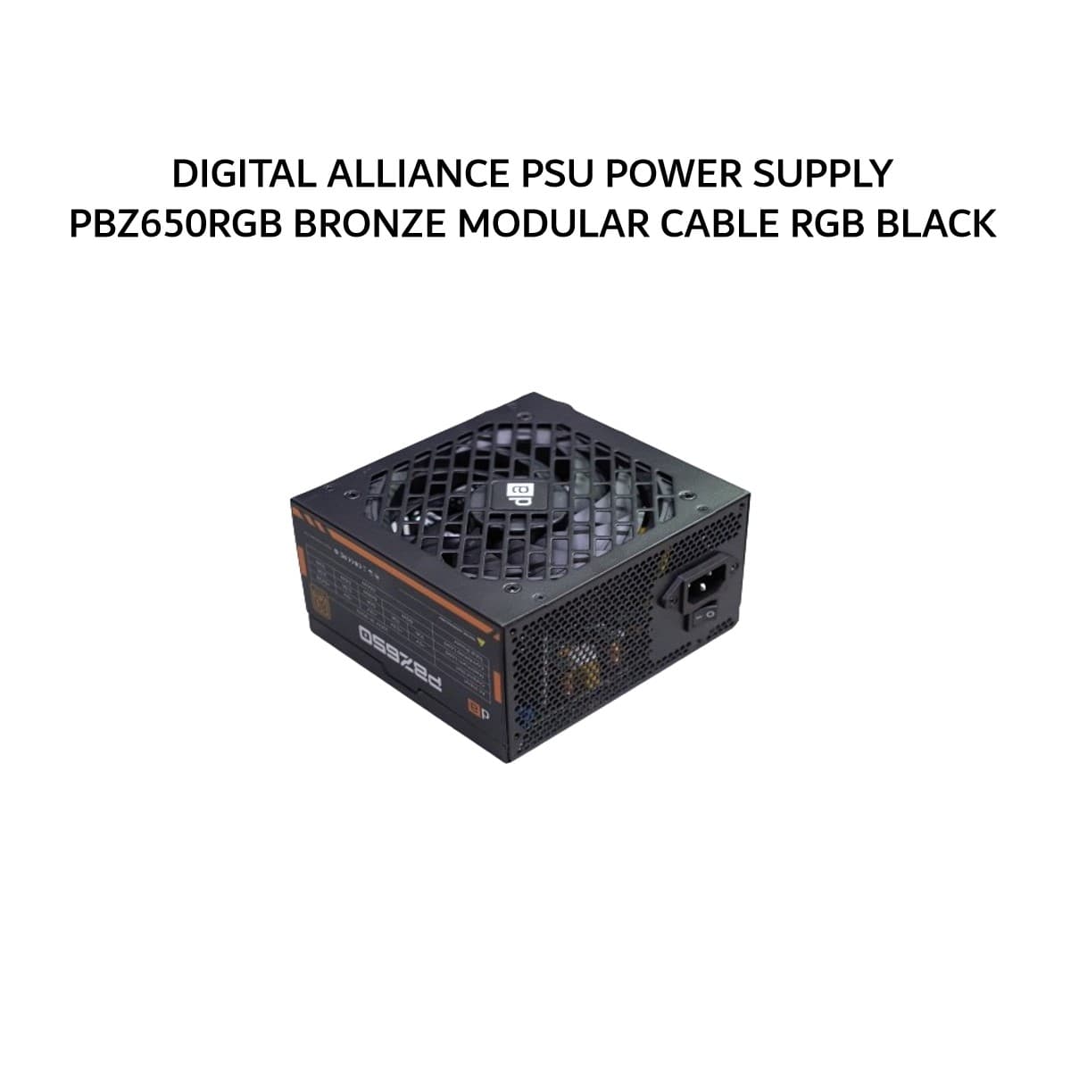 DIGITAL ALLIANCE PSU POWER SUPPLY PBZ650RGB (650W) 80+ BRONZE MODULAR CABLE RGB BLACK 2Y