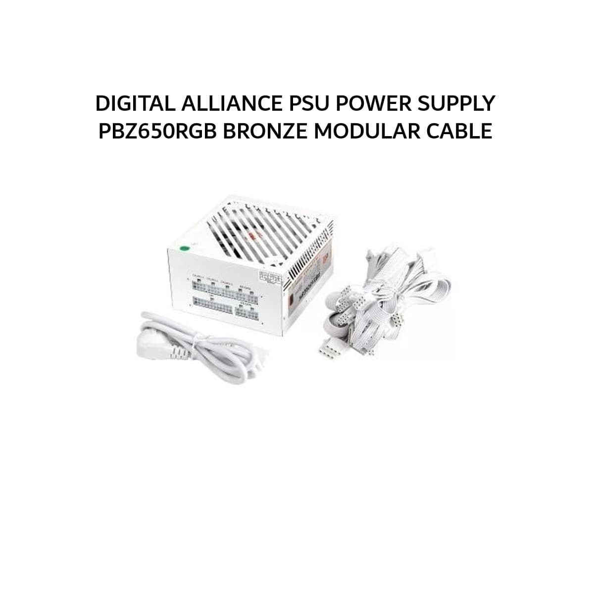 DIGITAL ALLIANCE PSU POWER SUPPLY PBZ650RGB (650W) 80+ BRONZE MODULAR CABLE RGB WHITE 2Y