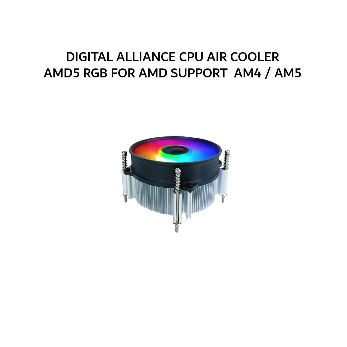 DIGITAL ALLIANCE CPU AIR COOLER AMD5 RGB FOR AMD SUPPORT AM4 / AM5 1Y