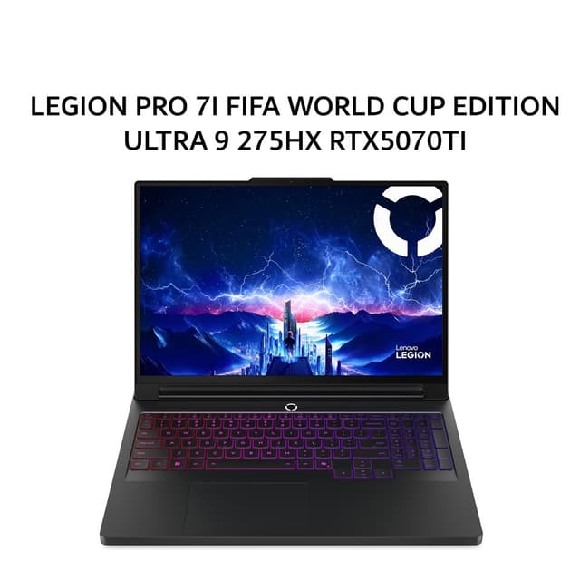 LENOVO LEGION PRO 7I 16 OLED FIFA WORLD CUP 26 EDITION ULTRA 9 275HX RTX5070TI 12GB/ 32GB 1TB W11+OHS+M365B 16.0WQXGA 240HZ 3Y+3 BLK -HSID