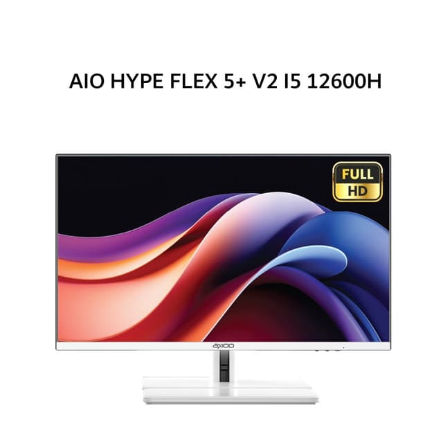 AXIOO AIO HYPE FLEX 5+ V2 I5 12600H 16GB 512GB DOS 23.8FHD IPS WHT