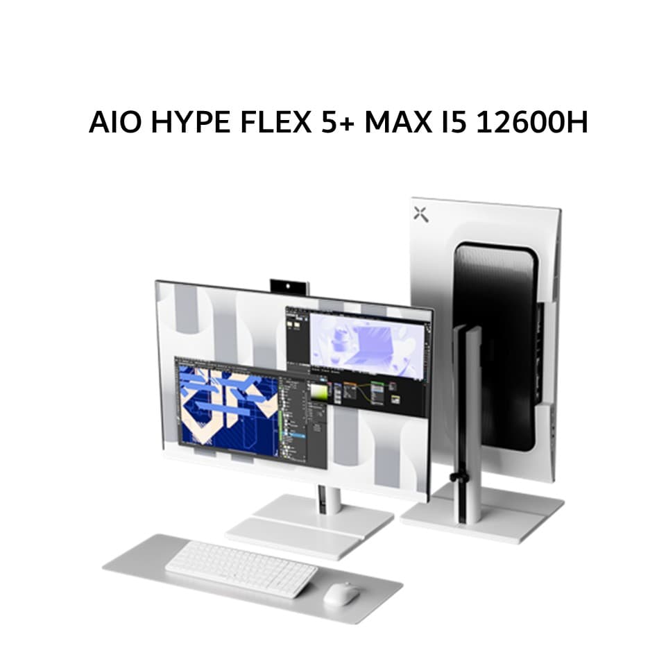AXIOO AIO HYPE FLEX 5+ MAX I5 12600H 8GB 256GB DOS 27.0FHD IPS WHT