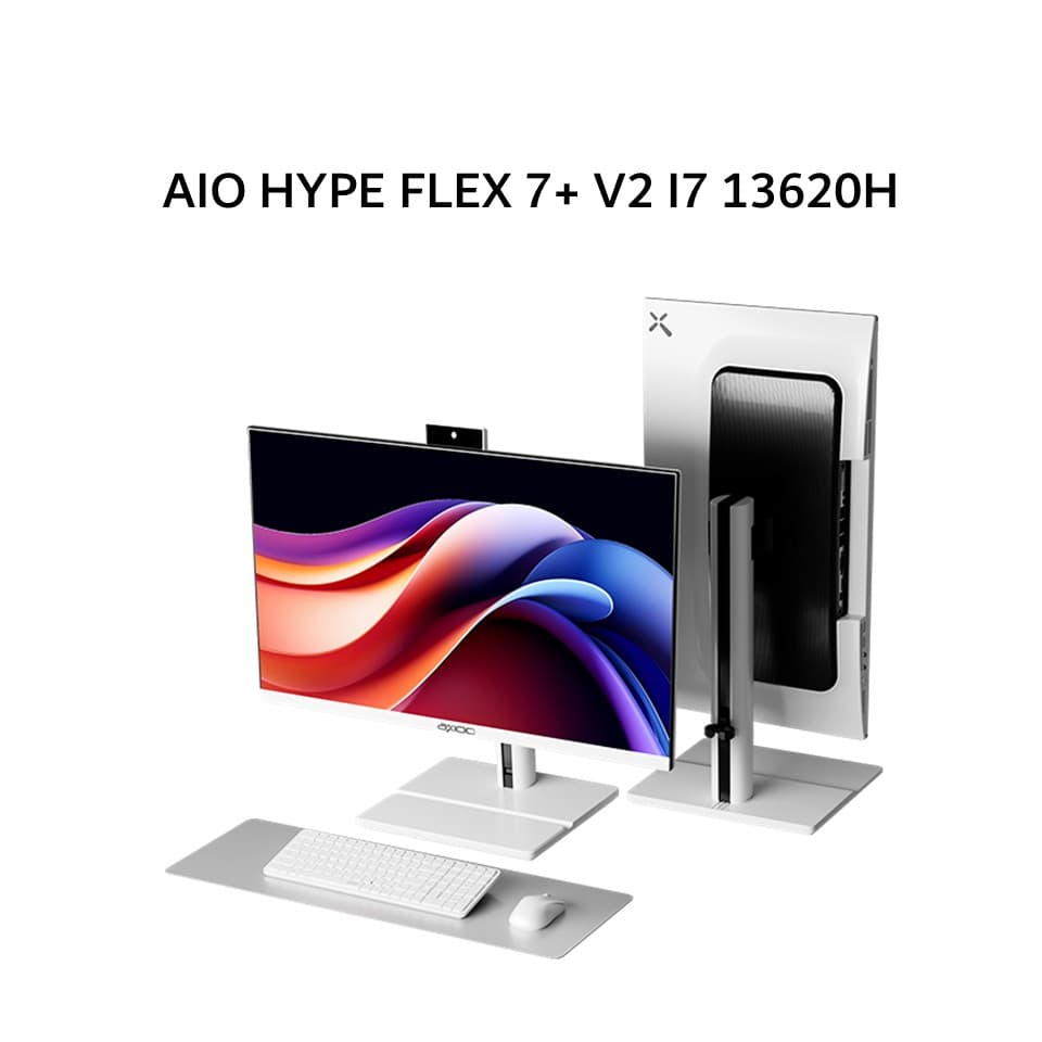 AXIOO AIO HYPE FLEX 7+ V2 I7 13620H 16GB 512GB DOS 23.8FHD IPS WHT