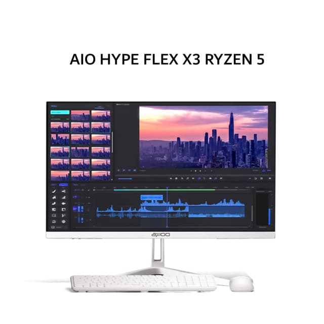 AXIOO AIO HYPE FLEX X3 RYZEN 5 3500 8GB 256GB W11 23.8FHD IPS WHT