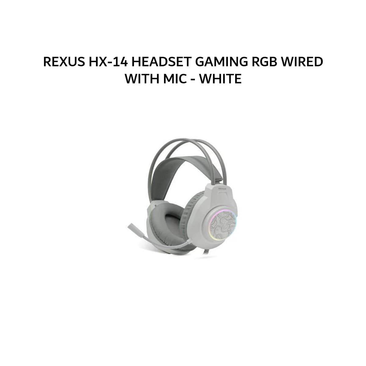 REXUS HX14 / HX-14 HEADSET GAMING RGB WIRED WITH MIC - WHITE
