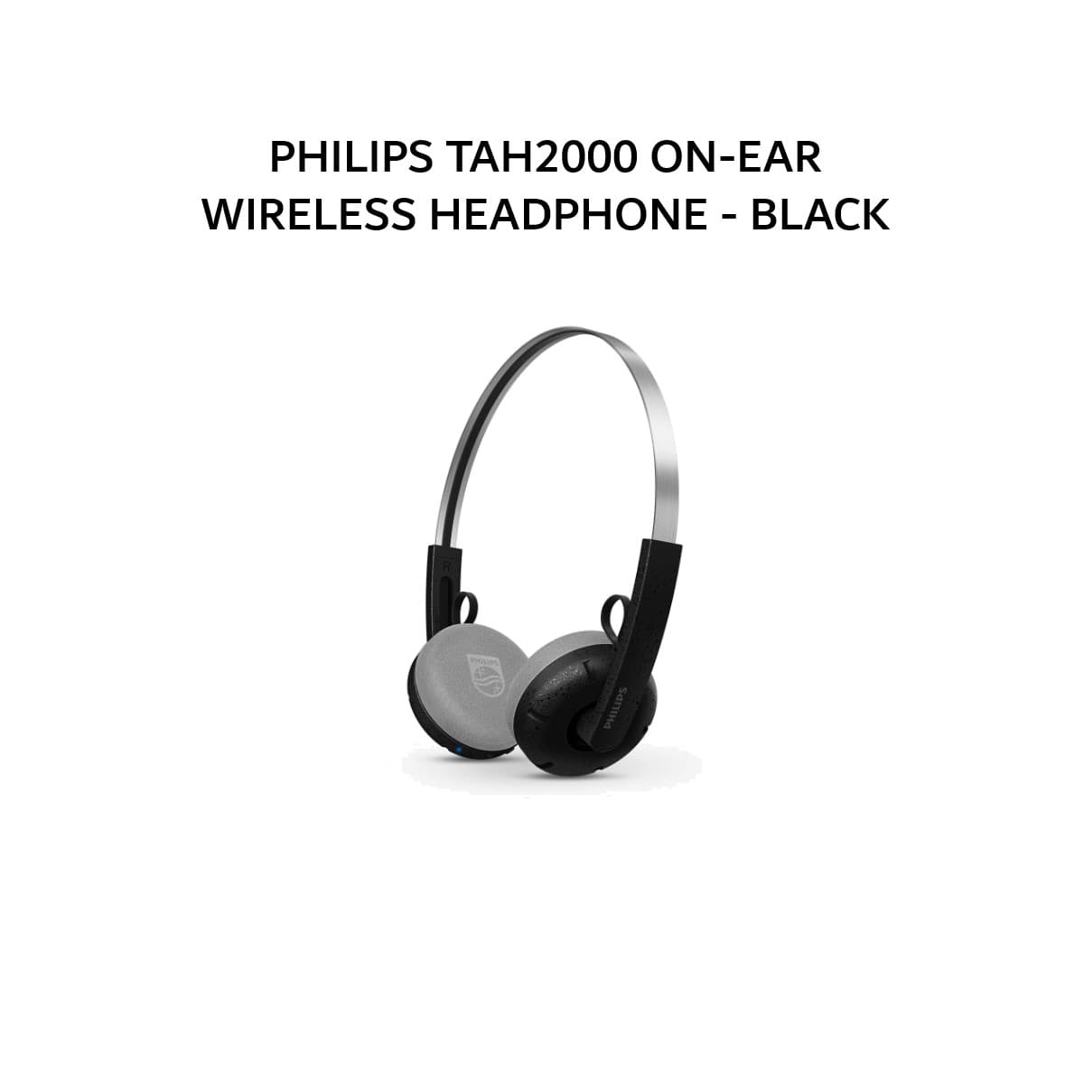 PHILIPS TAH2000 ON-EAR WIRELESS HEADPHONE - BLACK