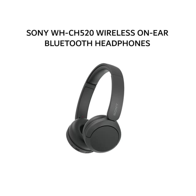 SONY WH-CH520 / WH CH520 WIRELESS ON-EAR BLUETOOTH HEADPHONES - BLACK
