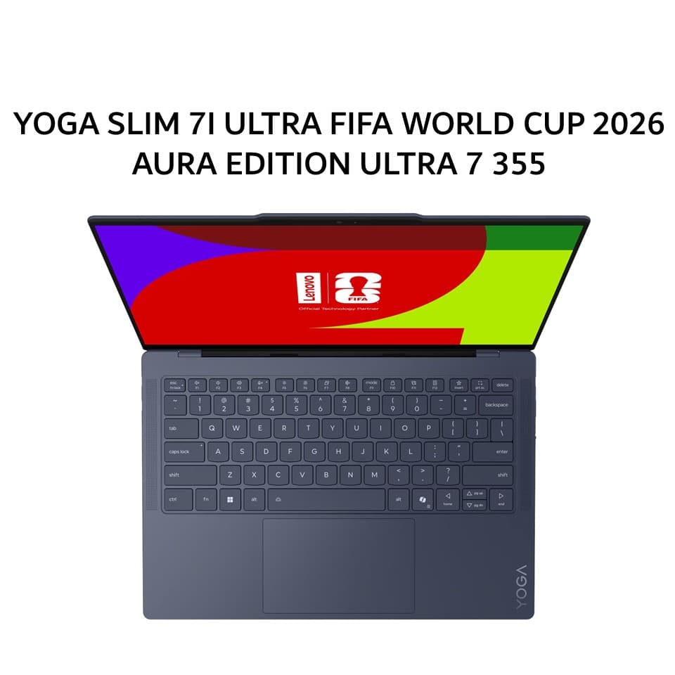 YOGA SLIM 7I ULTRA FIFA WORLD CUP 2026 AURA EDITION ULTRA 7 355 32GB 1TB W11+OHS+M365B 14.0 2.8K TOUCH POLED 120HZ EVO 3+3ADP (BOX MO+SLE) BLUE -2AID
