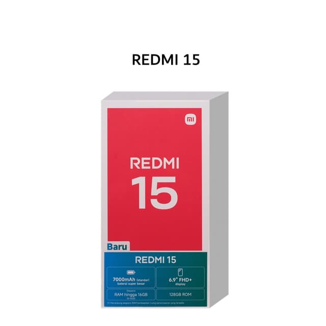 XIAOMI REDMI 15 8GB 128GB MIDNIGHT BLACK (BOX CHA+CAS)