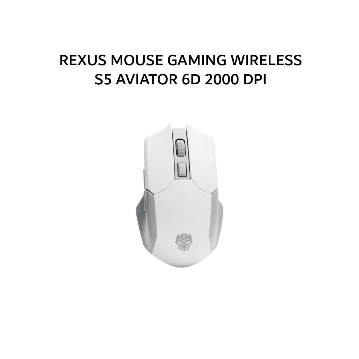 REXUS MOUSE GAMING WIRELESS S5 AVIATOR 6D 2000 DPI - WHITE