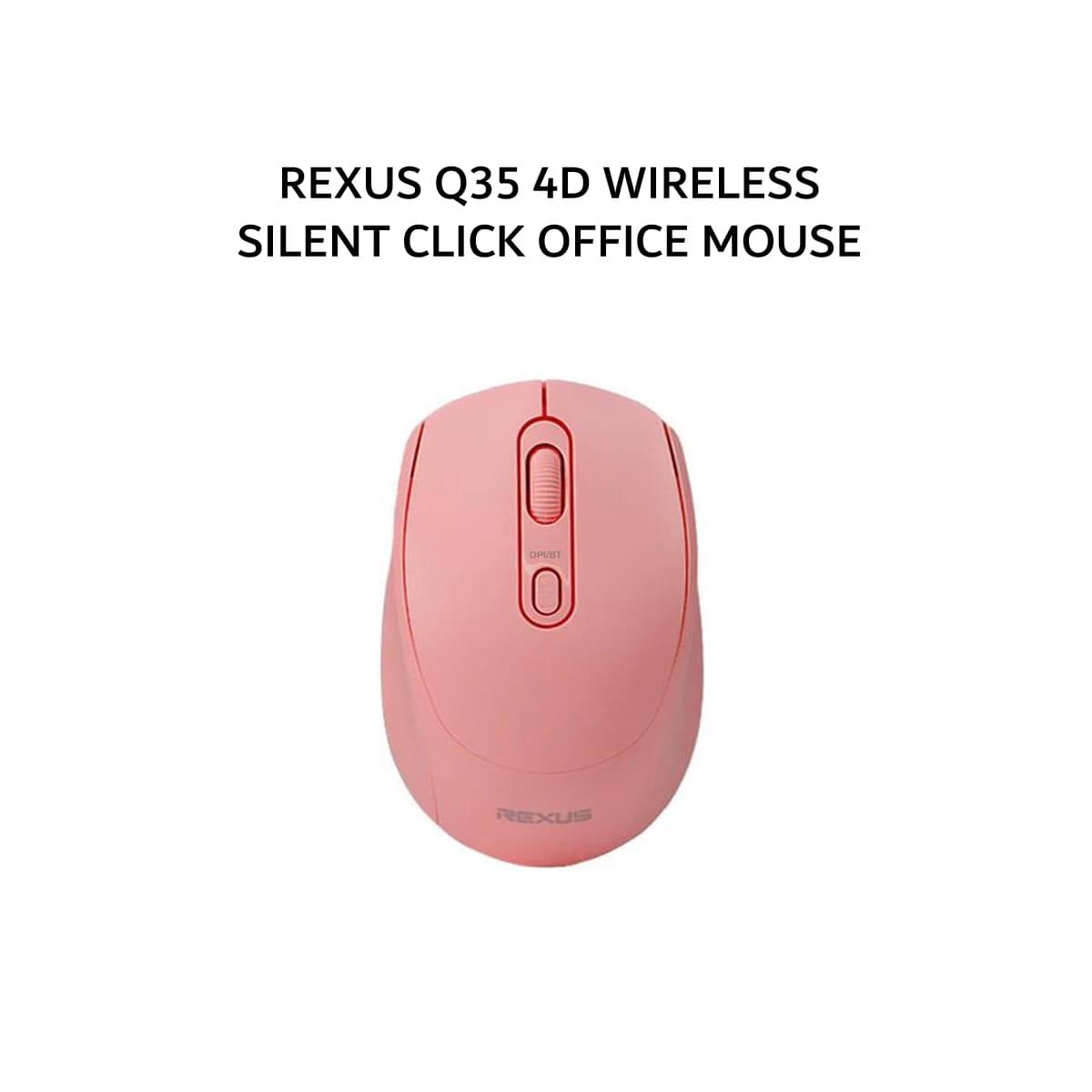 REXUS Q35 4D WIRELESS SILENT CLICK OFFICE MOUSE - PINK